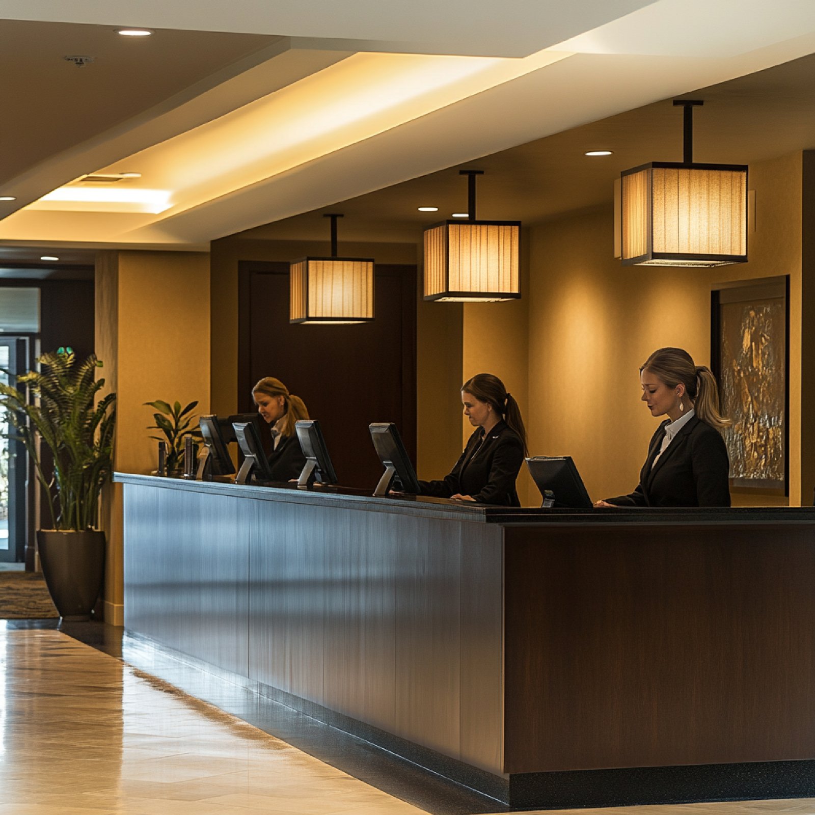 Portfolio housekeeping team coordinating with front desk room status updates